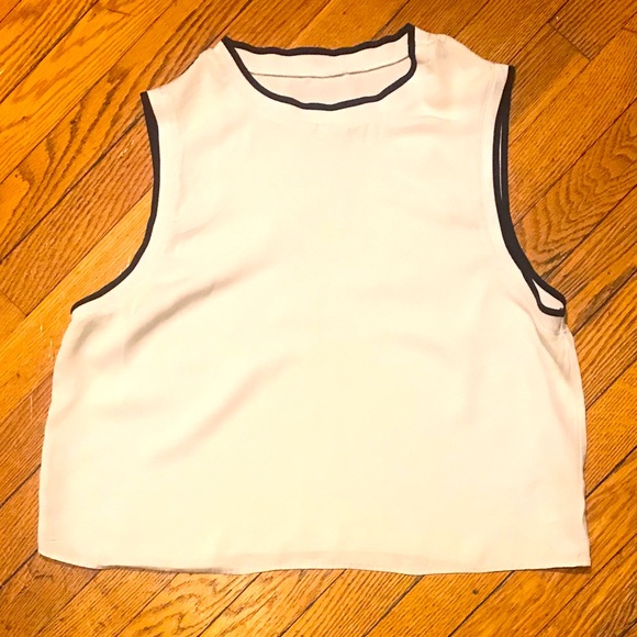 Theory Tops - Theory Boxy Silk Tank Top